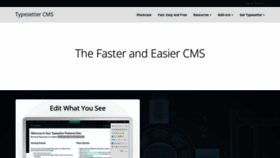 What Typesettercms.com website looked like in 2022 (1 year ago)