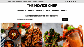 What Thenovicechefblog.com website looked like in 2022 (1 year ago)