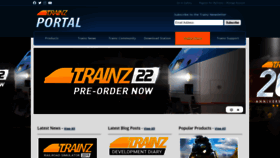 What Trainzportal.com website looked like in 2022 (1 year ago)
