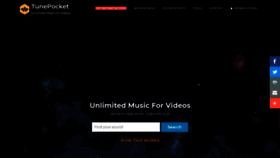 What Tunepocket.com website looked like in 2022 (1 year ago)