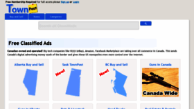 What Townpost.ca website looked like in 2022 (1 year ago)