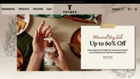 What Thymes.com website looked like in 2022 (1 year ago)
