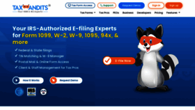 What Taxbandits.com website looked like in 2022 (3 years ago)