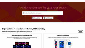 What Typekit.com website looked like in 2022 (3 years ago)