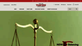 What Thayers.com website looked like in 2022 (1 year ago)