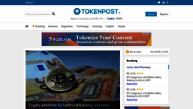 What Tokenpost.com website looked like in 2022 (1 year ago)