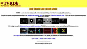 What Tvrdb.com website looked like in 2022 (1 year ago)