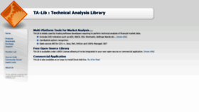 What Ta-lib.org website looked like in 2022 (3 years ago)