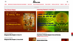 What Thedivineindia.com website looked like in 2022 (1 year ago)