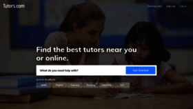 What Tutors.com website looked like in 2022 (1 year ago)