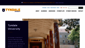 What Tyndale.ca website looked like in 2022 (3 years ago)
