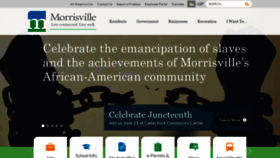 What Townofmorrisville.org website looked like in 2022 (1 year ago)