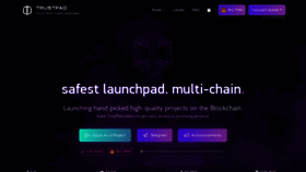 What Trustpad.io website looked like in 2022 (1 year ago)