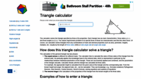 What Triangle-calculator.com website looked like in 2022 (1 year ago)