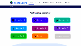 What Testpapers.co.za website looked like in 2022 (1 year ago)