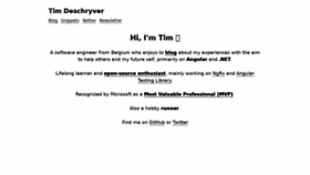 What Timdeschryver.dev website looked like in 2022 (3 years ago)