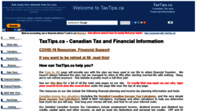 What Taxtips.ca website looked like in 2022 (1 year ago)