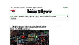 What Thueringer-allgemeine.de website looked like in 2022 (1 year ago)