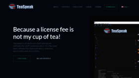 What Teaspeak.de website looked like in 2022 (1 year ago)