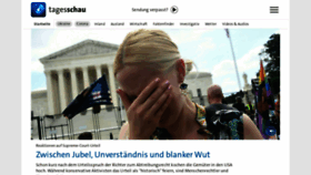 What Tagesschau.de website looked like in 2022 (1 year ago)