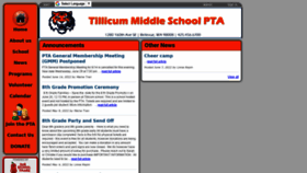 What Tillicumpta.org website looked like in 2022 (1 year ago)