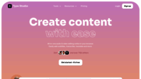 What Typestudio.co website looked like in 2022 (1 year ago)