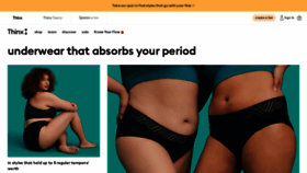 What Thinx.com website looked like in 2022 (1 year ago)