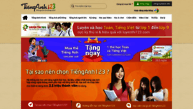 What Tienganh123.com website looked like in 2022 (1 year ago)