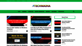 What Techmaina.com website looked like in 2022 (1 year ago)