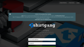 What Tshirtgang.com website looked like in 2022 (1 year ago)