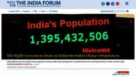 What Theindiaforum.in website looked like in 2022 (1 year ago)