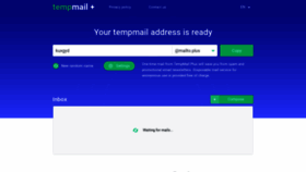 What Tempmail.plus website looked like in 2022 (3 years ago)