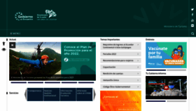 What Turismo.gob.ec website looked like in 2022 (1 year ago)