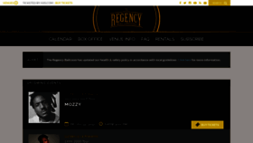 What Theregencyballroom.com website looked like in 2022 (1 year ago)