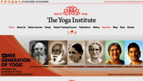 What Theyogainstitute.org website looked like in 2022 (1 year ago)