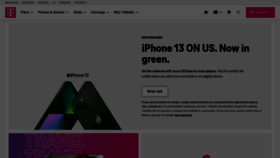 What T-mobile.com website looked like in 2022 (3 years ago)