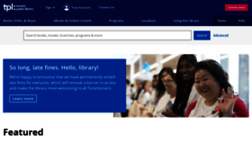 What Torontopubliclibrary.ca website looked like in 2022 (3 years ago)