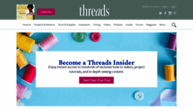 What Threadsmagazine.com website looked like in 2022 (1 year ago)