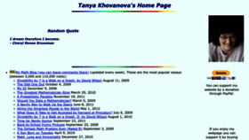 What Tanyakhovanova.com website looked like in 2022 (1 year ago)