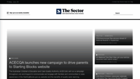 What Thesector.com.au website looked like in 2022 (1 year ago)