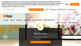 What Teba.de website looked like in 2022 (1 year ago)