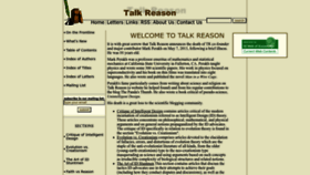 What Talkreason.org website looked like in 2022 (1 year ago)