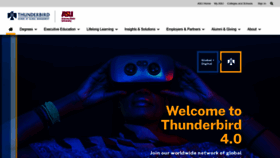 What Thunderbird.edu website looked like in 2022 (1 year ago)