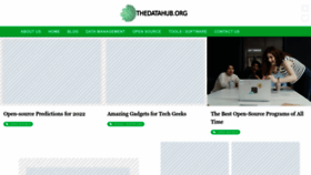 What Thedatahub.org website looked like in 2022 (2 years ago)