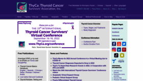 What Thyca.org website looked like in 2022 (1 year ago)