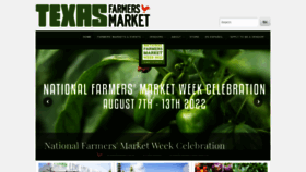 What Texasfarmersmarket.org website looked like in 2022 (1 year ago)