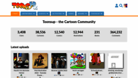 What Toonsup.com website looked like in 2022 (1 year ago)