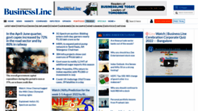 What Thehindubusinessline.in website looked like in 2022 (1 year ago)