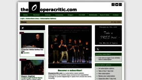 What Theoperacritic.com website looked like in 2022 (1 year ago)