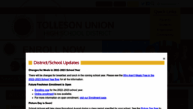What Tuhsd.org website looked like in 2022 (1 year ago)